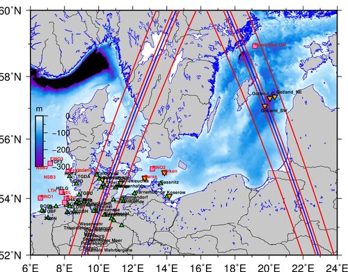 Role of finescale processes in water exchanges and geostrophic circulation in western and central Baltic Sea