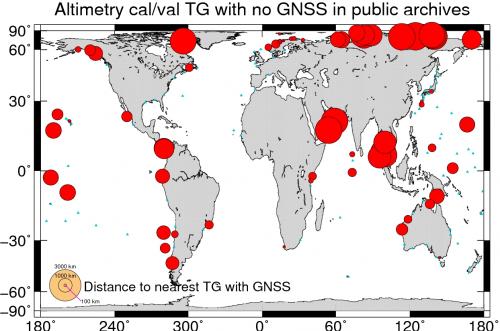 Priorities for installation of continuous Global Navigation Satellite System (GNSS) near to tide gauges